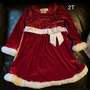 Baby Girl Sequenced Santa Dress